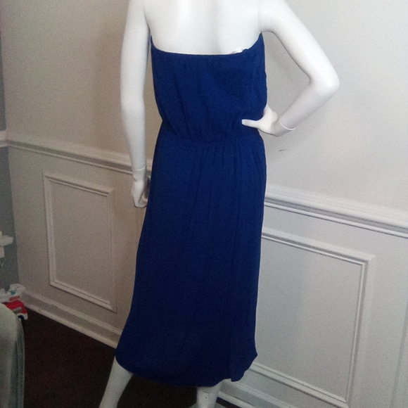 Ella Moss Blue Shoulder Sundress Cocktail - Picture 5 of 7